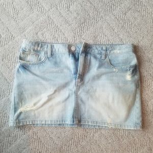 Distressed Jean skirt